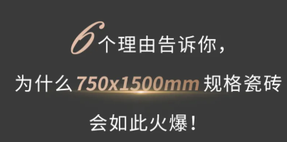 產品趨勢 | 6個理由告訴你，750x1500規格為何如此火爆！